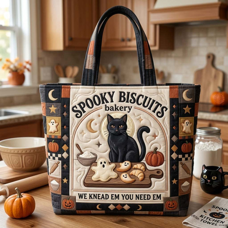 Everyday Spooky Biscuits Quilted Tote