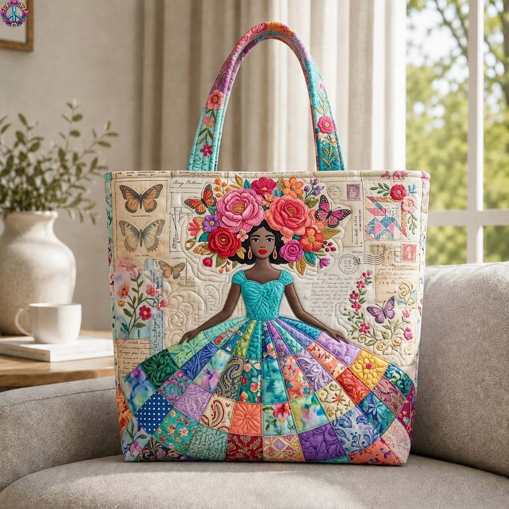 Butterfly Patchwork Queen Quilted Tote