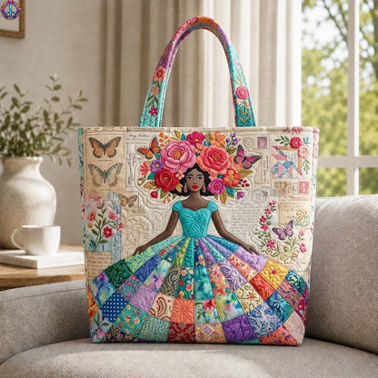 Butterfly Patchwork Queen Quilted Tote