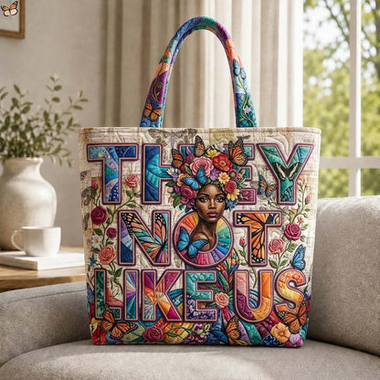 Butterfly Queen Portrait Quilted Tote