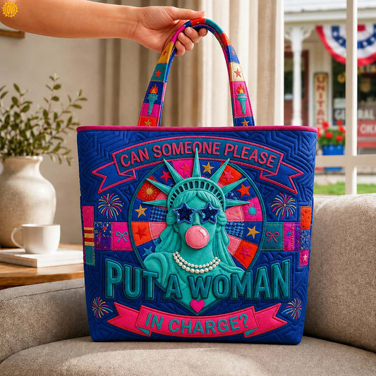 The Statue Of Liberty Quilted Tote
