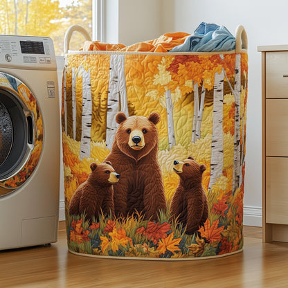Bear Family Laundry Quilted Tote