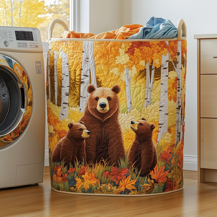 Bear Family Laundry Quilted Tote
