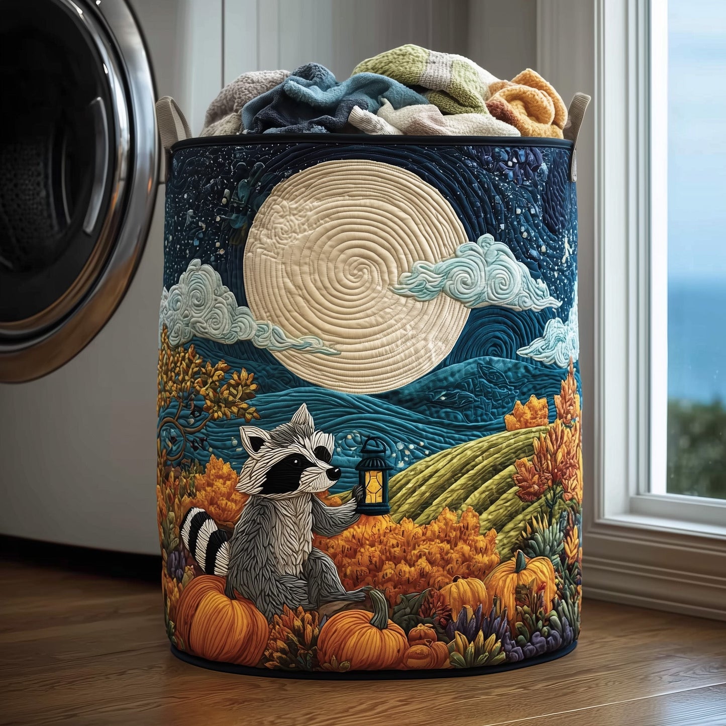 Harvest Moon Raccoon Tote Bag