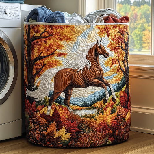 Autumn Horse Gallop Quilted Tote