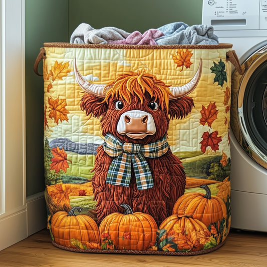 Autumn Harvest Cow Quilted Tote