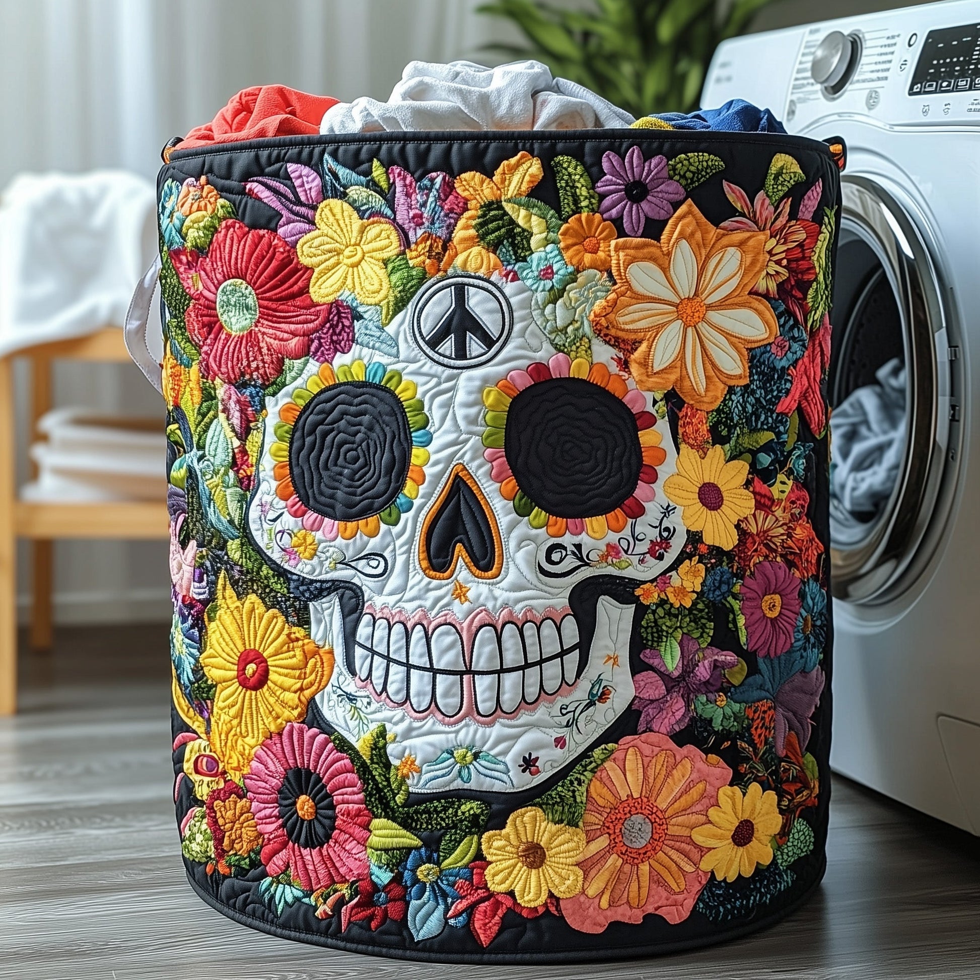 Day Of The Dead Quilted Tote