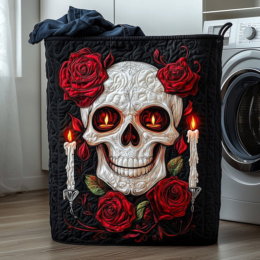The Mystic Skull Quilted Laundry Basket Tote
