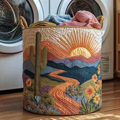The Cactus Heaven Quilted Laundry Basket Tote 0064