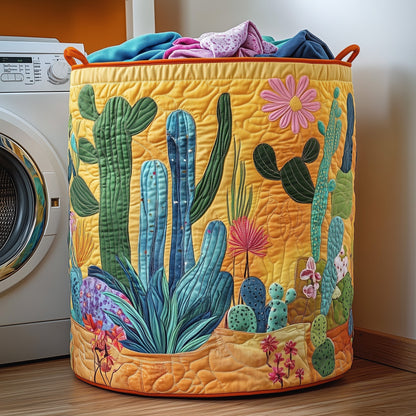 The Cactus Heaven Quilted Laundry Basket Tote 0070