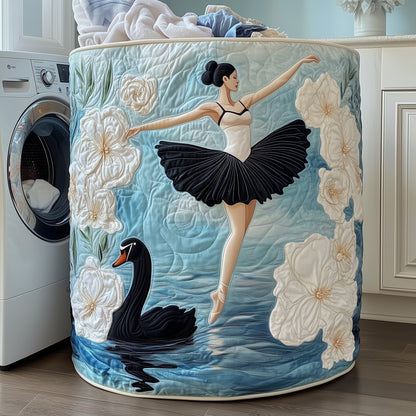 The Elegant Ballerina Quilted Laundry Basket Tote 0078