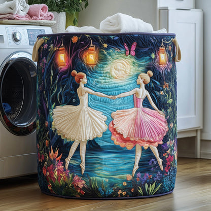 The Elegant Ballerina Quilted Laundry Basket Tote 0080