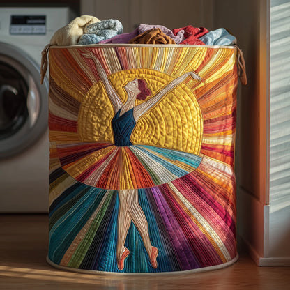 The Elegant Ballerina Quilted Laundry Basket Tote 0082
