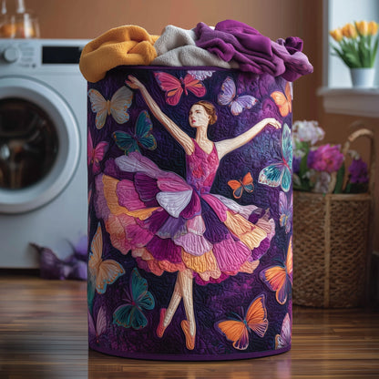 Elegant Ballerina Laundry Tote Bag