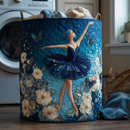 The Elegant Ballerina Quilted Laundry Basket Tote 0086