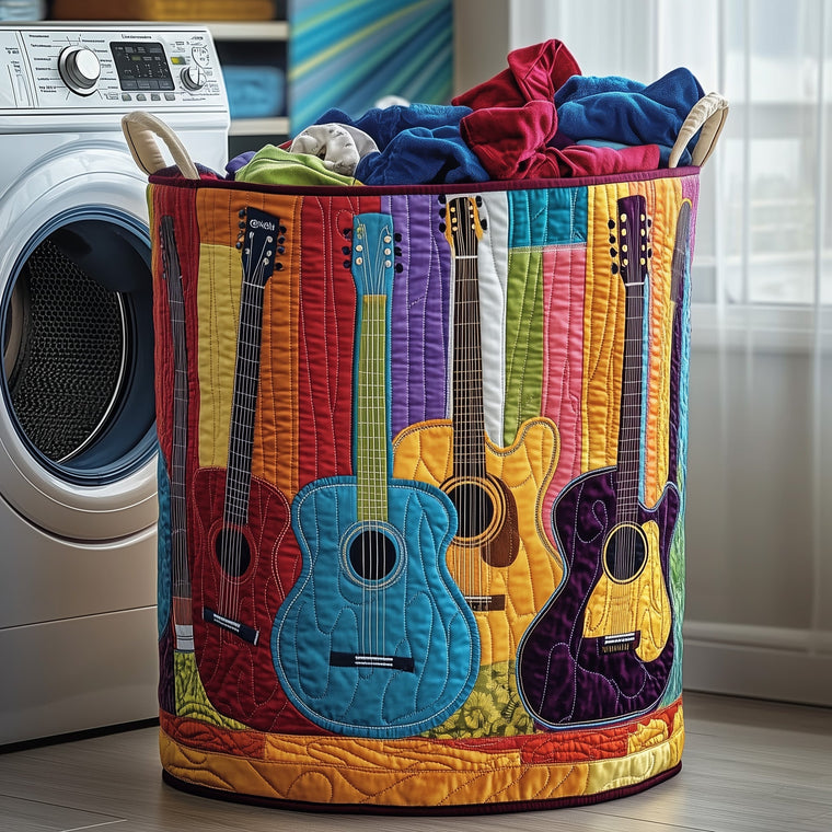 Guitar Sunshine Laundry Quilted Tote