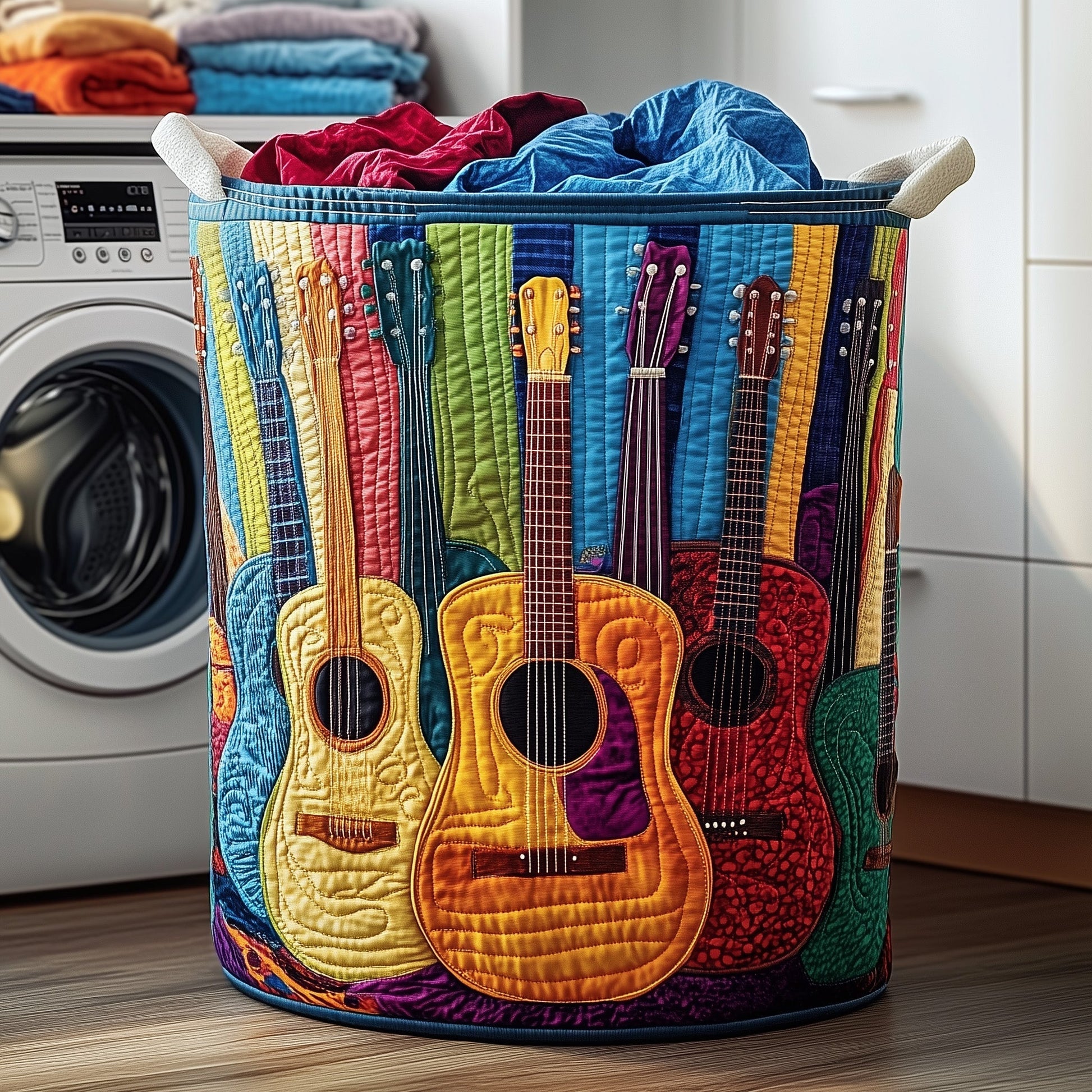 Guitar Sunshine Laundry Tote Bag