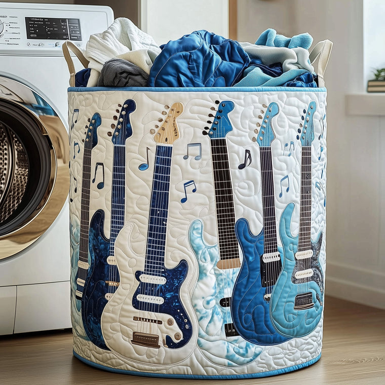 Elegant Guitar Laundry Quilted Tote