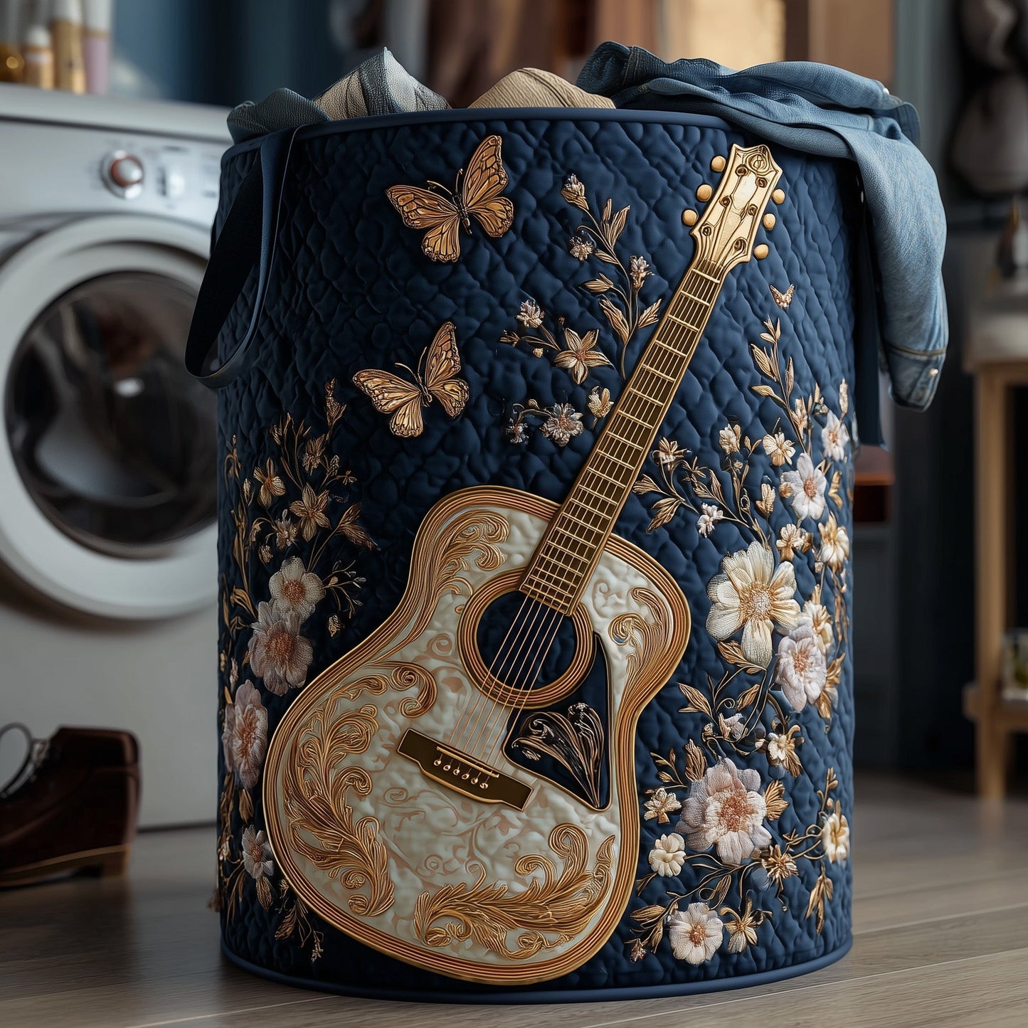 Everyday Guitar Quilted Tote Bag