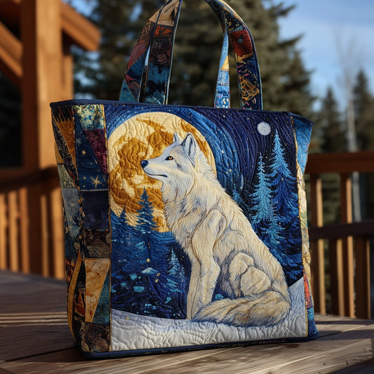 Everyday Majestic Wolf Quilted Tote
