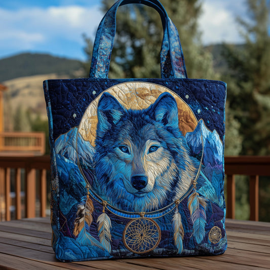 Everyday Wolf Dreamcatcher Quilted Tote