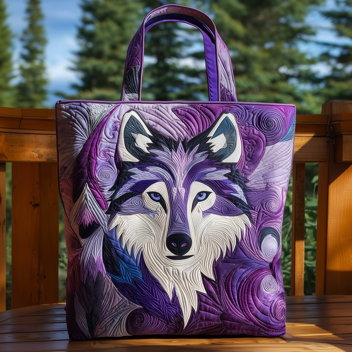 Everyday Wolf Face Tote Bag