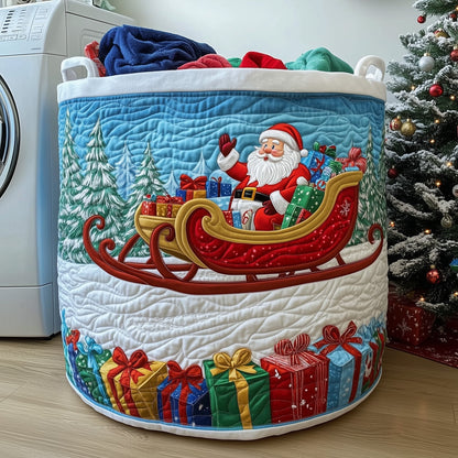 Santa Delight Laundry Quilted Tote