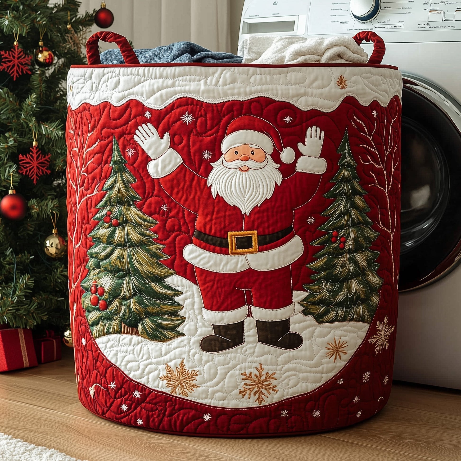 Santa Delight Laundry Tote Bag