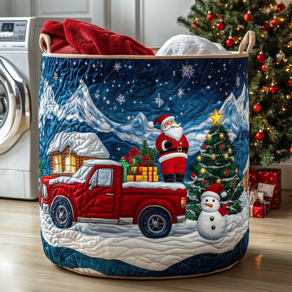 Santa Holiday Cheer Quilted Tote