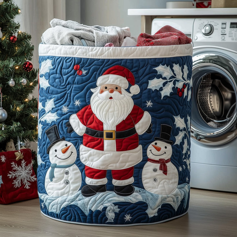 Santa Moment Laundry Quilted Tote