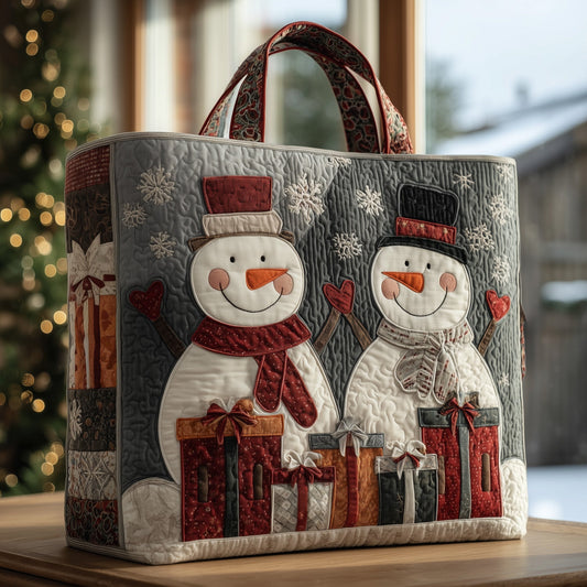 The Snowman Joy Quilted Tote