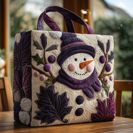 The Snowman Quilted Tote Bag