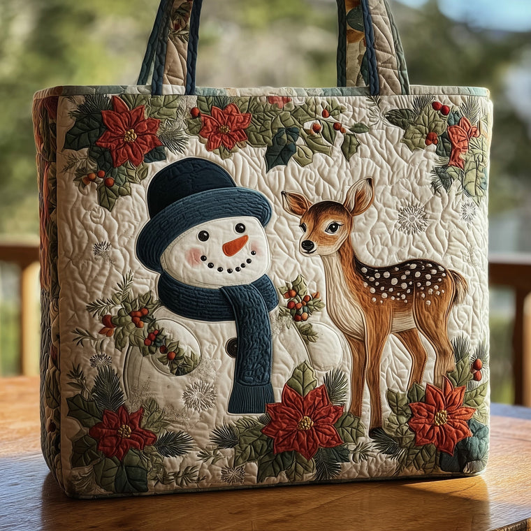 Everyday Snowman Deer Tote Bag