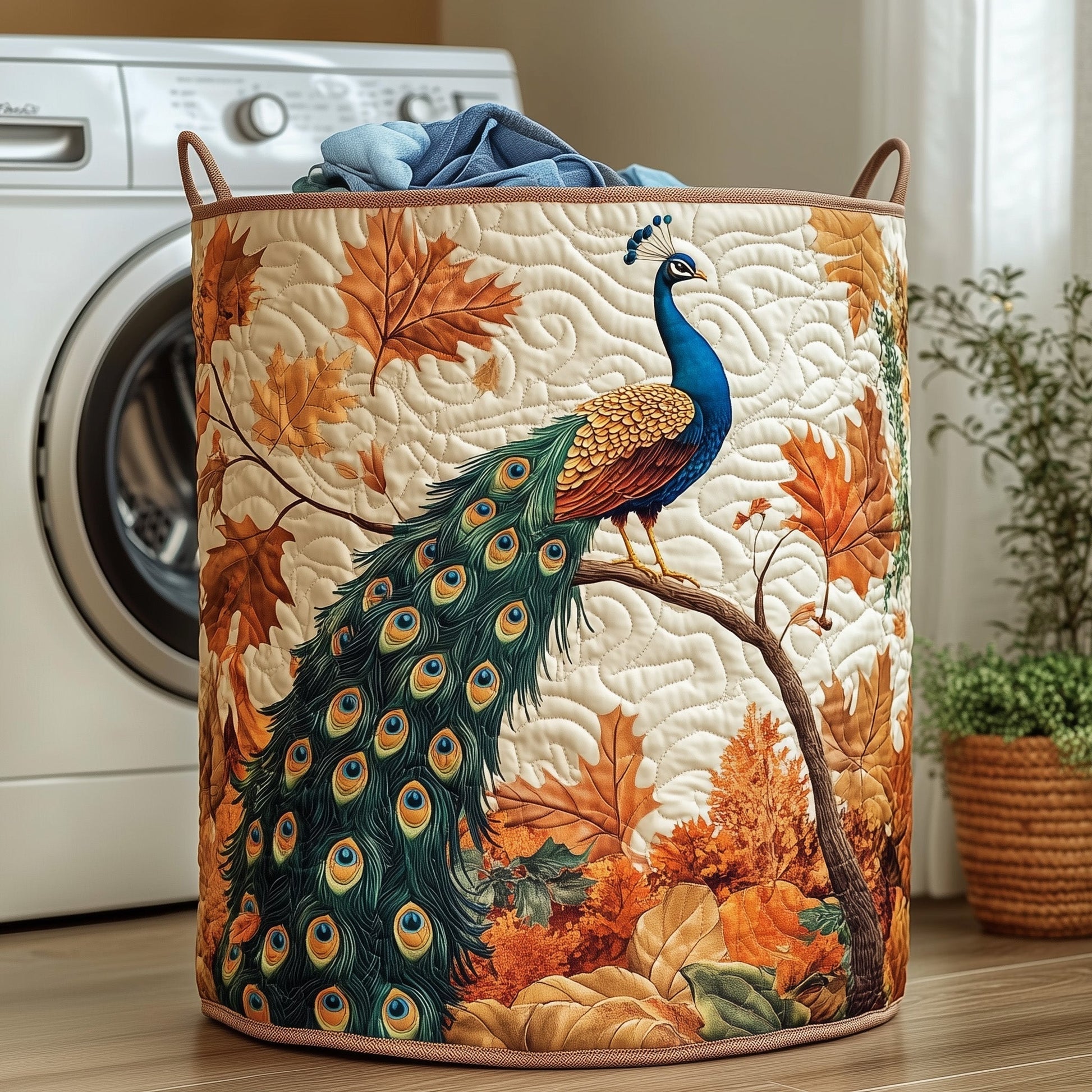 Everyday Peacock Quilted Tote Bag