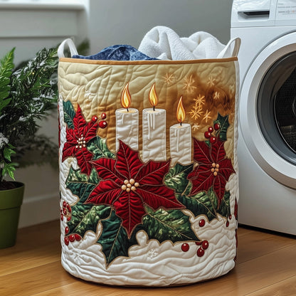 Poinsettia Warmth Laundry Quilted Tote