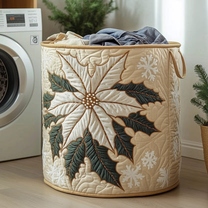 Elegant Poinsettia Laundry Tote Bag