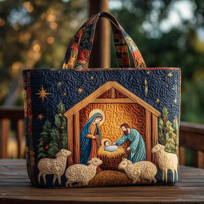 Nativity Scene Christmas Tote Bag