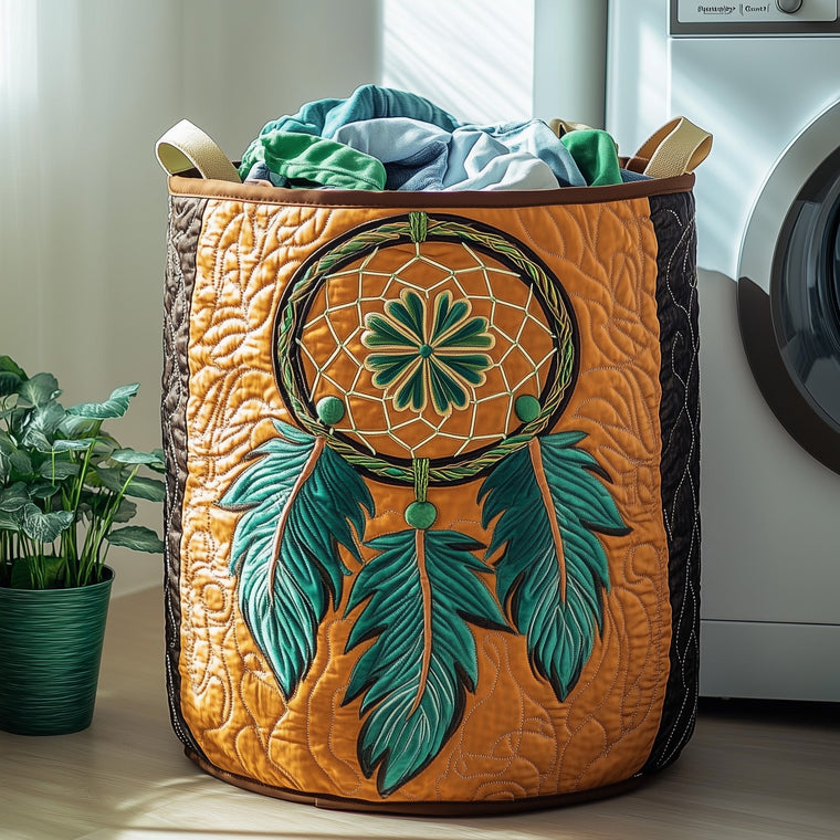 The Dreamcatcher Serenity Quilted Laundry Basket Tote 0226