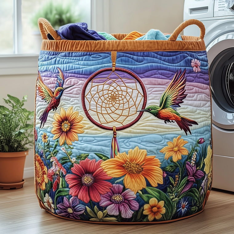 The Dreamcatcher Serenity Quilted Laundry Basket Tote 0230