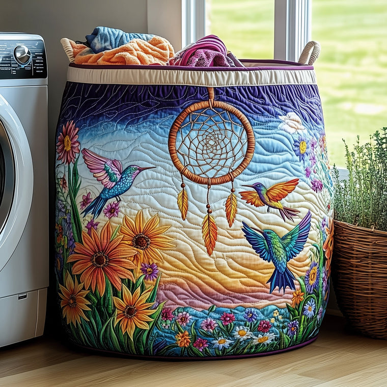The Dreamcatcher Serenity Quilted Laundry Basket Tote 0231