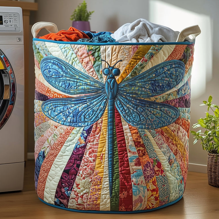 Dancing Dragonfly Laundry Quilted Tote