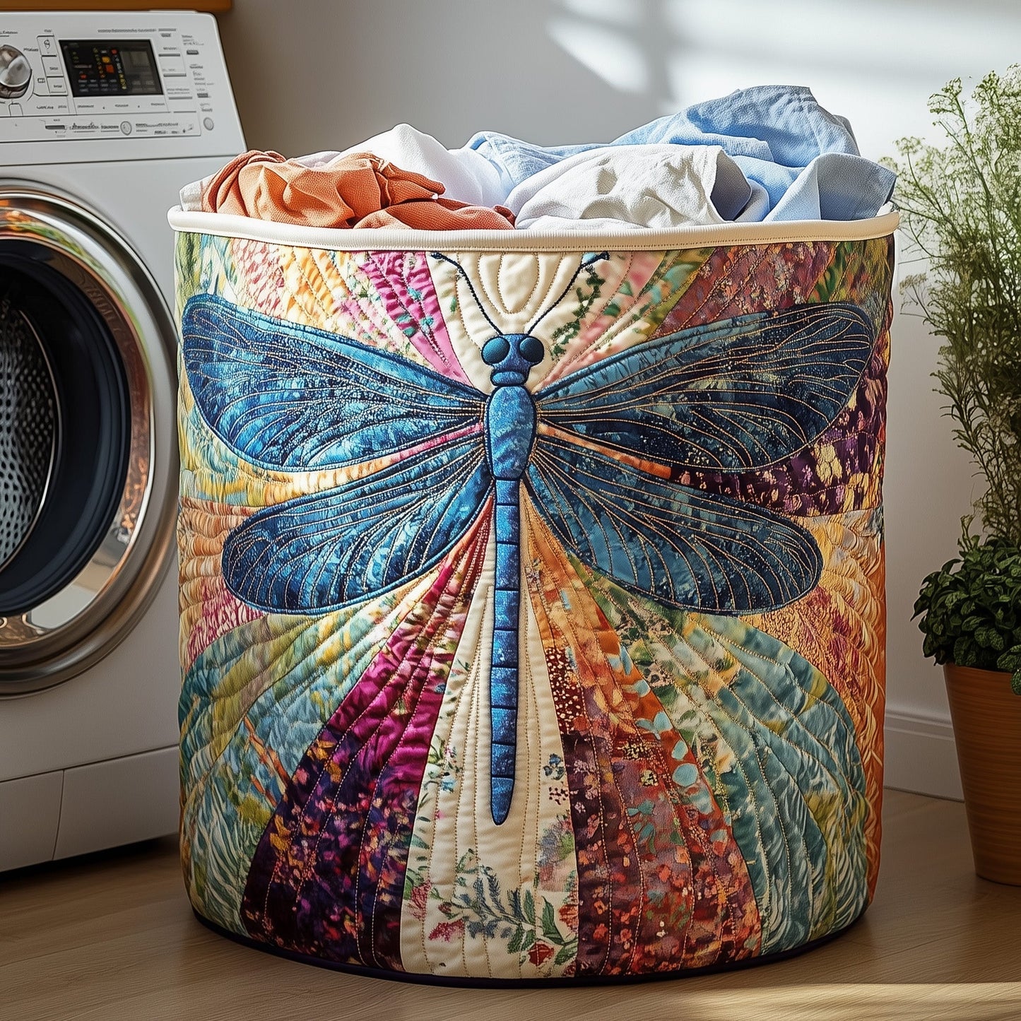 Dancing Dragonfly Laundry Tote Bag