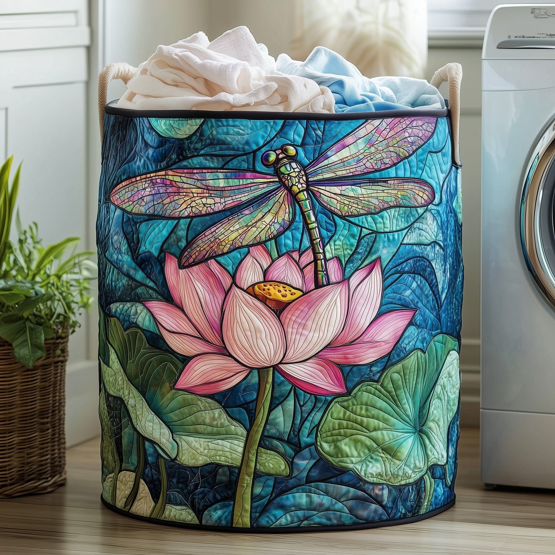 Elegant Dragonfly Laundry Tote Bag