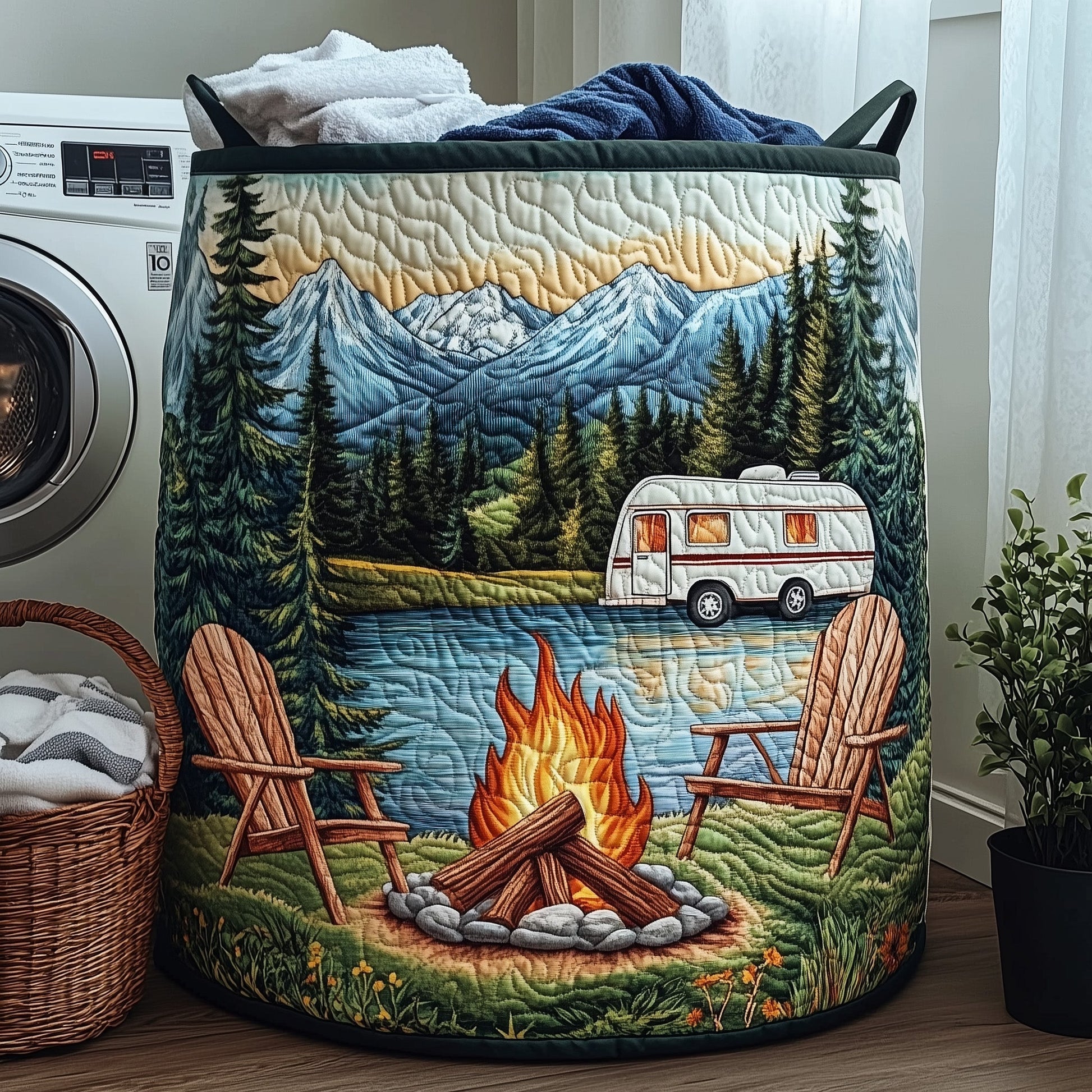 Camping Vibe Laundry Tote Bag