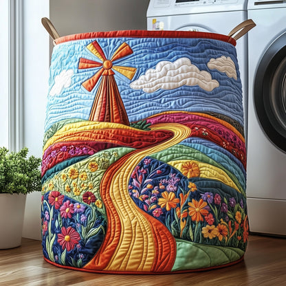 The Windmill Meadow Quilted Laundry Basket Tote