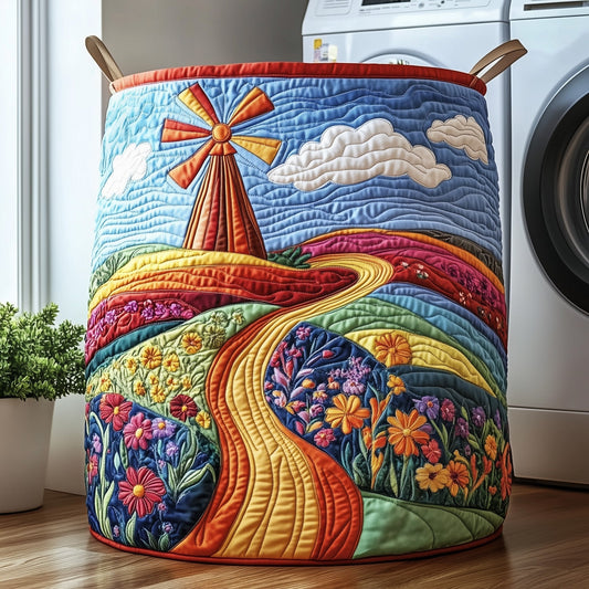 The Windmill Meadow Quilted Laundry Basket Tote