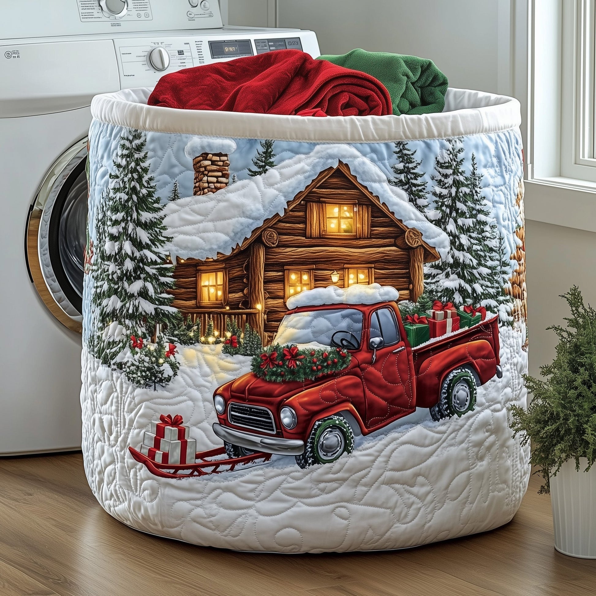 Snow Cabin Laundry Quilted Tote