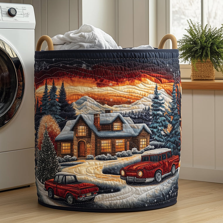 Peaceful Snow Cabin Tote Bag