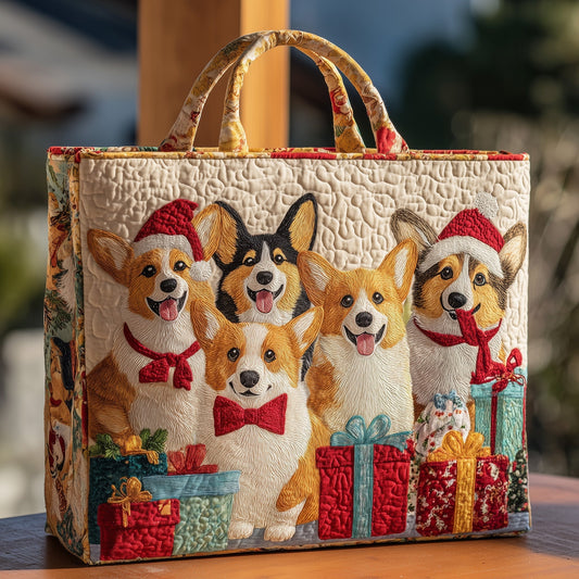 Corgi Dogs Gifts Quilted Tote