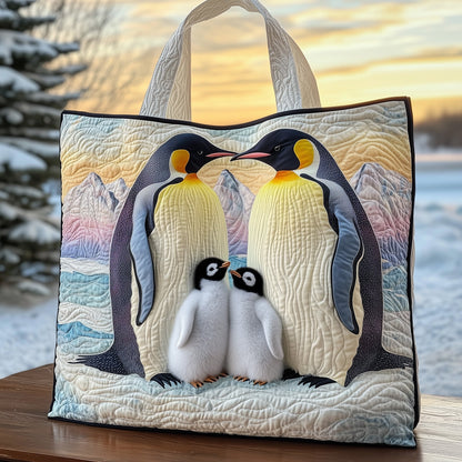 The Penguin Family Quilted Tote
